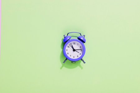 a mockup for an advertisement of an alarm clockの写真素材