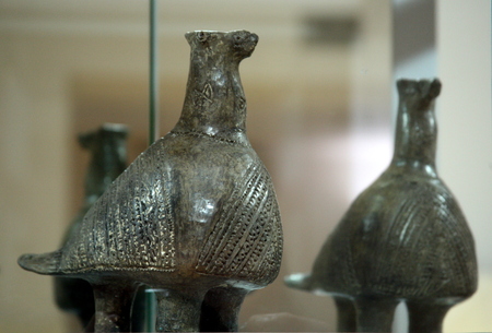 Famous Vucedol's pigeon, copper age, Vucedol, Croatiaのeditorial素材