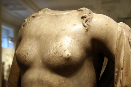 Demaged ancient sculpture,Archeological museum Zagrebのeditorial素材