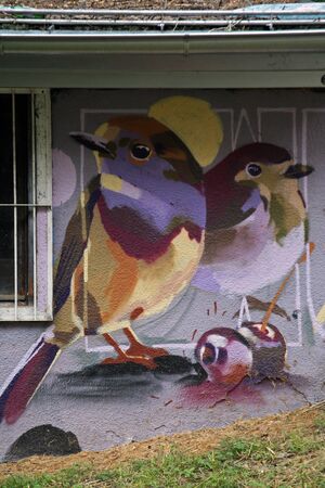 Street-art,murals, on the walls of Zagreb