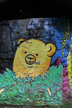 Street-art,murals, on the walls of Zagrebのeditorial素材