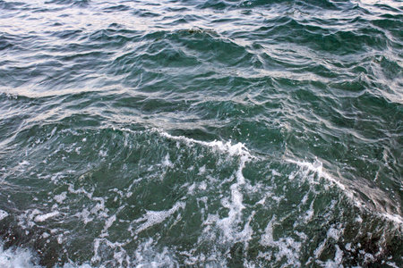 The open sea, view from the Lungomare seaside promenade Lovran-Ika-Icici-Opatija-Volosko, Kvarner...