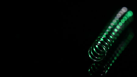 Green pen spring in macro photographyの写真素材
