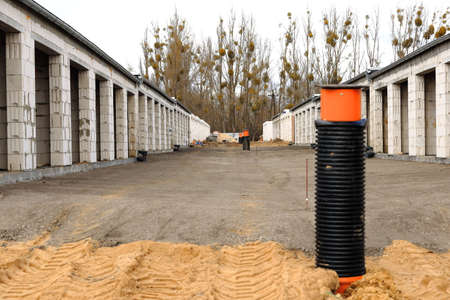 Construction of local garages and cellars