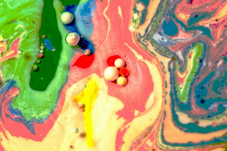 abstract background with colorful spots of paint, closeup of photo