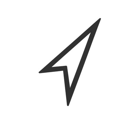 Cursor icon in flat style. Arrow vector illustration on white isolated background. Arrow business concept.の素材