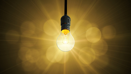 Light bulb swing glow risingの写真素材