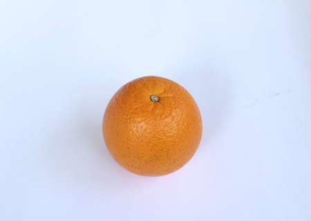 Orange fruit isolated on white background with clipping path. Top view.