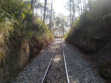 Railway Track in Palampur Indiaの写真素材
