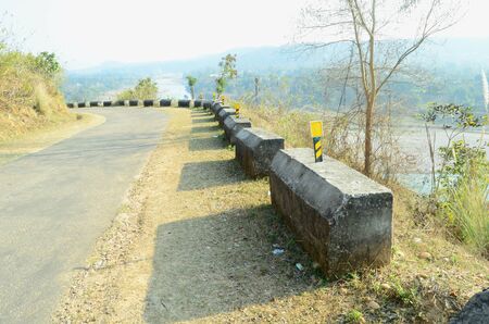 Road Side View of River Beas From Katoi Himachal Pradesh Indiaの写真素材