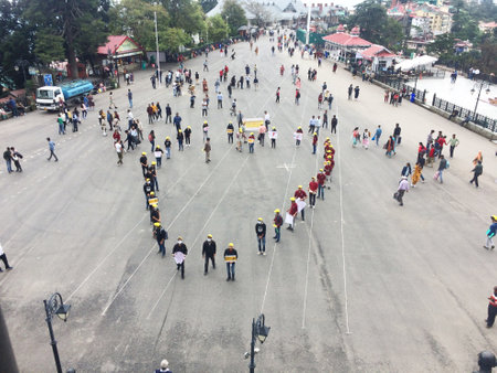 Human Heart Shape Shimla Church Ridge Mall Road Himachal Pradesh India 2の写真素材