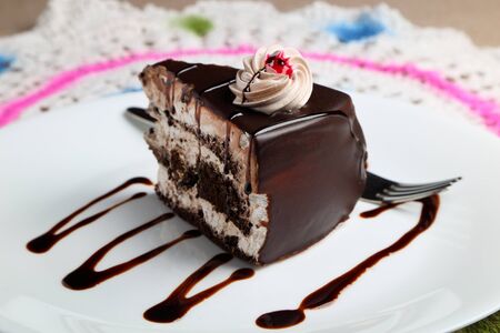 Sweet Homemade Dark Chocolate Layer Cake