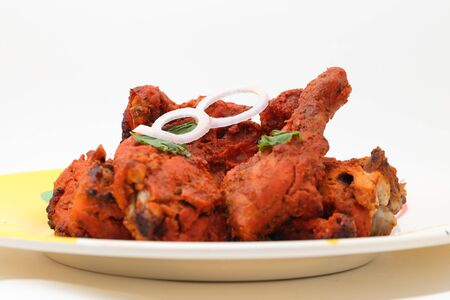 Tandoori or roasted chicken. Non vegetarian food.の写真素材