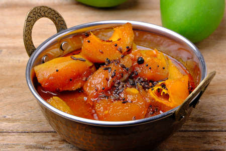 Green Raw mango curry in Indian or Rajasthani styleの写真素材
