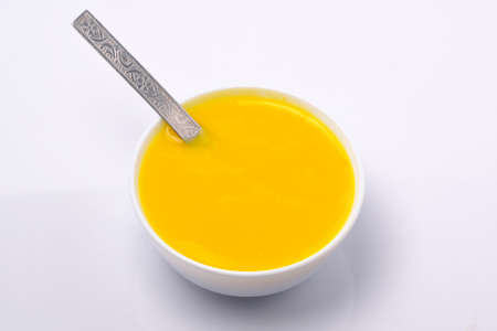 Mango juice or shake in bowlの写真素材