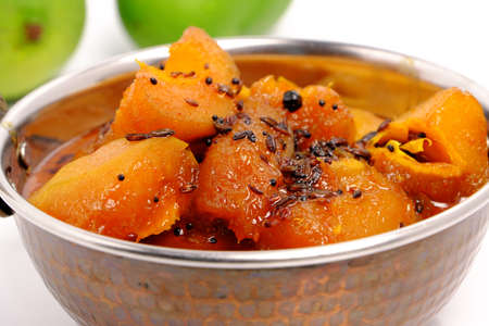 Green Raw mango curry in Indian or Rajasthani styleの写真素材