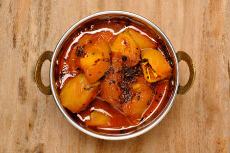 Green Raw mango curry in Indian or Rajasthani styleの写真素材