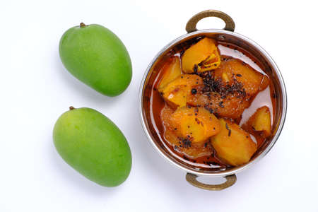 Green Raw mango curry in Indian or Rajasthani styleの写真素材