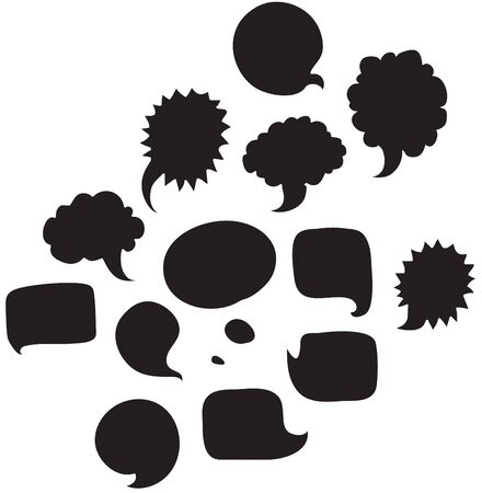 Social logo voice black setのイラスト素材
