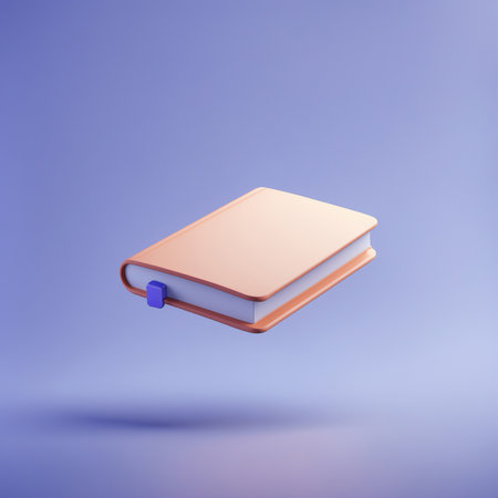 Textbook icon with cartoon style isolated on purple background. 3d renderingの写真素材