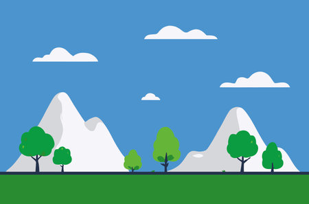 Simple 2d Game background, parallax readyのイラスト素材