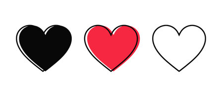 Heart icons. Vector illustration. EPS10のイラスト素材