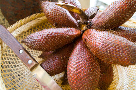 Thai sweet fruit,Zalacca closeupの写真素材