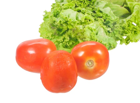 Tomato and fresh saladの写真素材