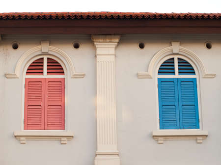 vintage windowの写真素材