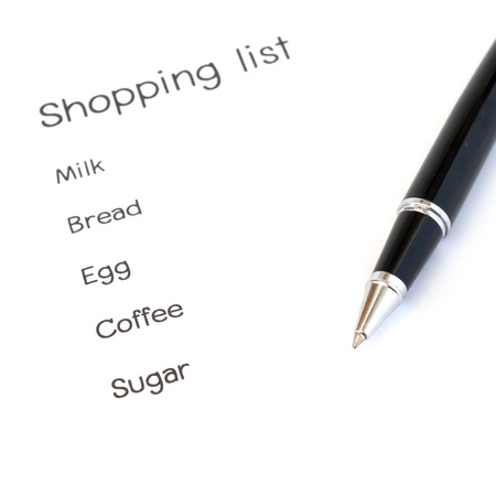 shopping listの写真素材