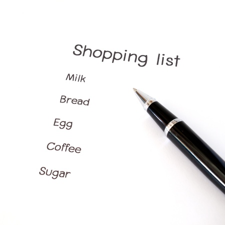 shopping listの写真素材