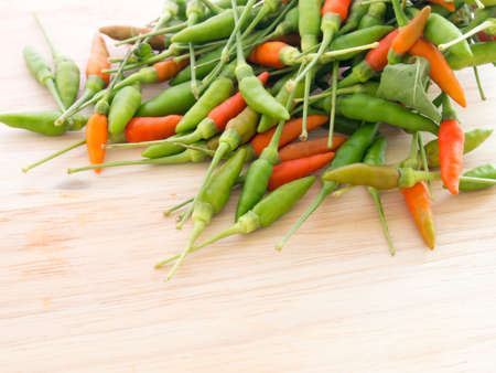 Red and green hot peppers