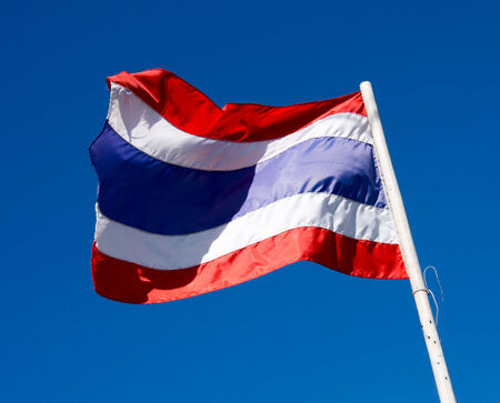Thai flag with blue sky