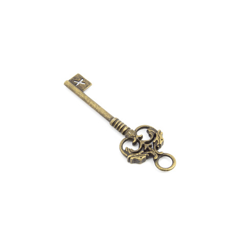 antique golden door keyの写真素材