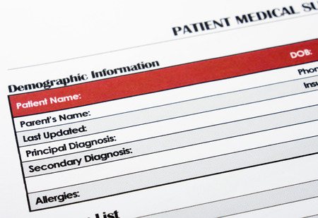 Medical Form, documentの写真素材
