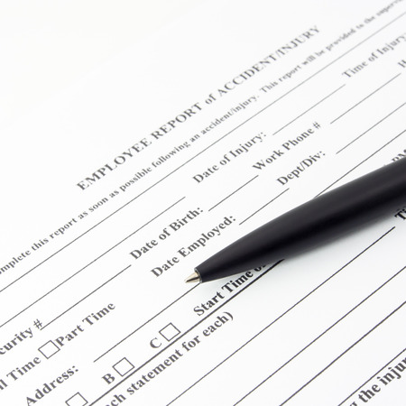 Employee report accident formの写真素材