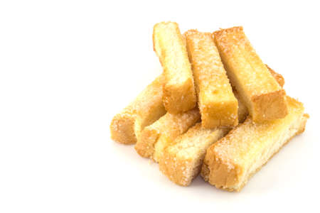 Toast on a white backgroundの写真素材