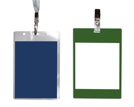 Diferent name badges isolated on a white background