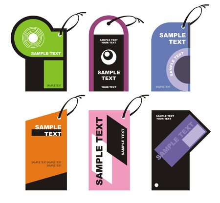 Set of different vector labelsのイラスト素材