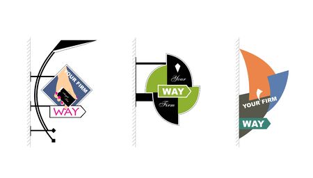 modern signs for advertisingのイラスト素材