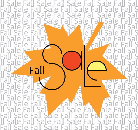 Sticker Fall Sale as a design elementのイラスト素材