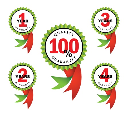 set of icons to indicate warrantyのイラスト素材