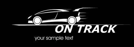 silhouette of sport carのイラスト素材