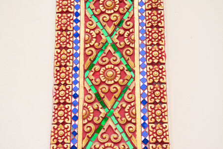 pattern on the wall of wat Phraborommathat Bantak 