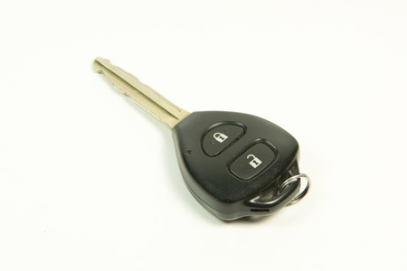 Car key - remote controller on white background