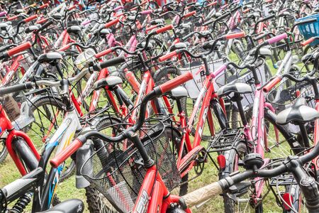 Lamphun,Thailand - August 16, 2015 : Many bike in event "Bike for mom " from Thailand, into Guinness World Records.のeditorial素材