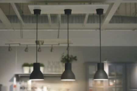 Decorated Hanging Lamps Made Off Stainless Steel In Different Sizes.
