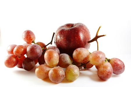 red apple and grapeの写真素材