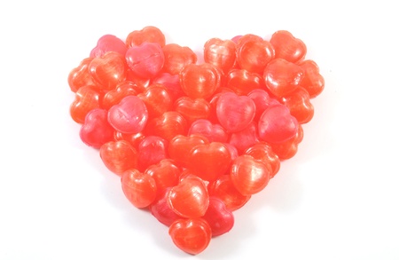 candy hearts on whiteの写真素材