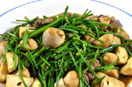 Stir-Fried Mixed Vegetables with mushroomの写真素材